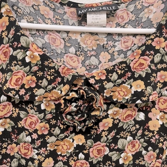 VINTAGE 90s My Michelle Floral midi dress Size 9/10 fits like a small - Picture 6 of 14